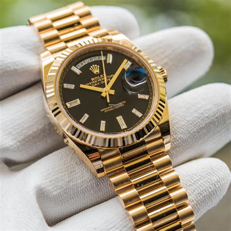 rolex day date gold schwarz gebraucht|day date Rolex.